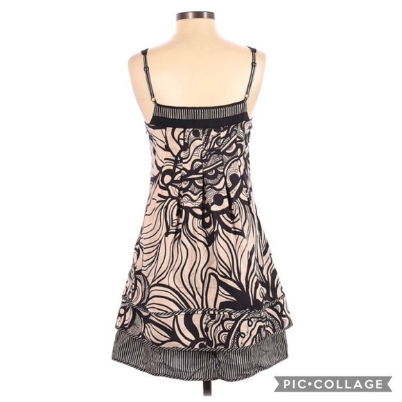 BCBGMAXAZRIA Silk Trimmed Floral Print Sun Dress - Picture 3 of 3